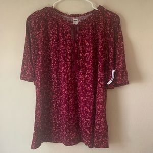 Old navy purple floral blouse Size XS